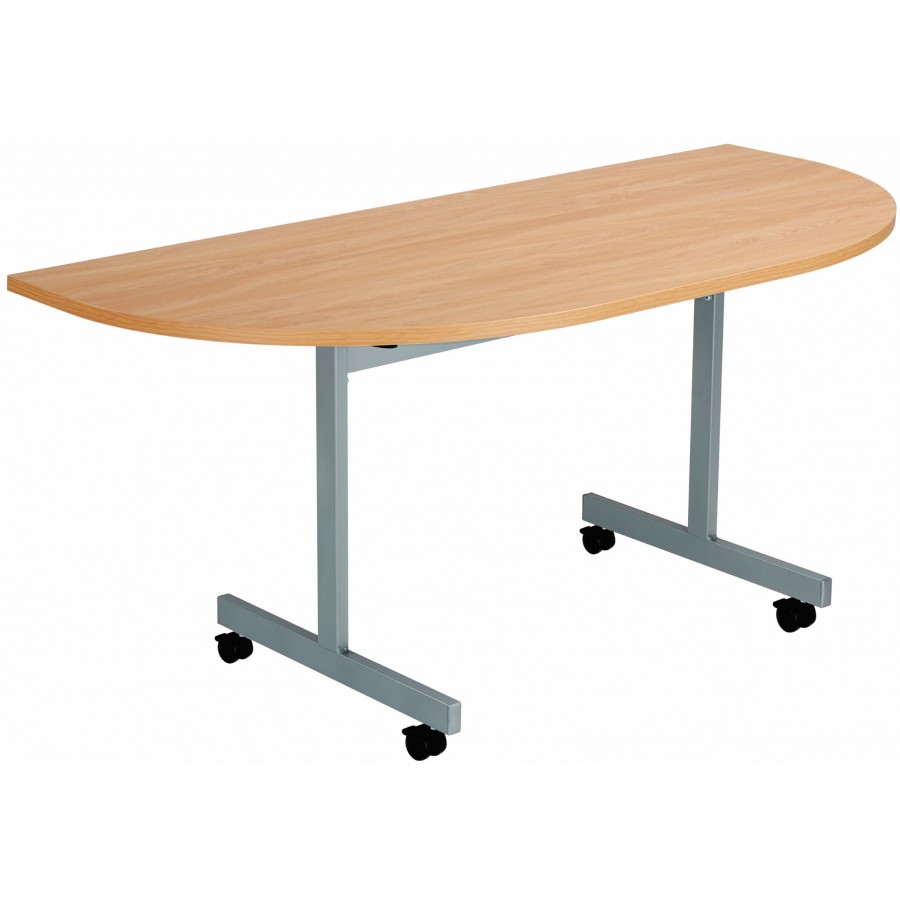 Olton 1600mm Wide D-End Flip Top Table